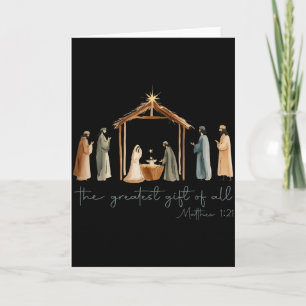 Das größte Geschenk für alle Weihnachten Nativität Karte