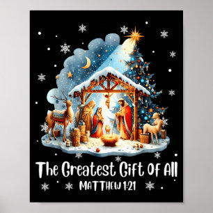 Das größte Geschenk für alle Weihnachten Nativität Poster
