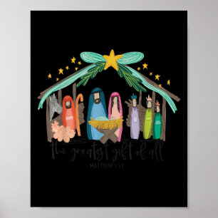 Das größte Geschenk für alle Weihnachten Nativität Poster