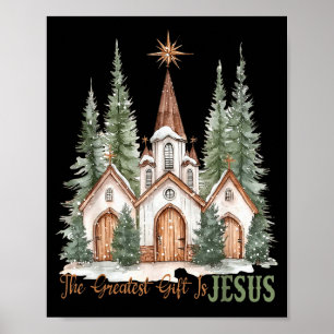 Das größte Geschenk ist Jesus christliches Weihnac Poster