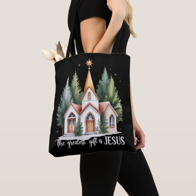 Das größte Geschenk ist Jesus Weihnachtskirche Chr (Von Nahem)