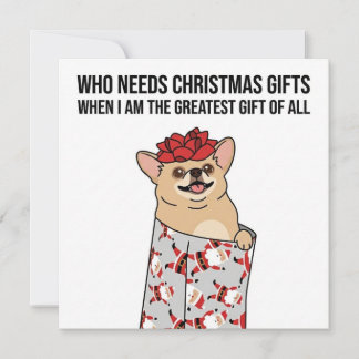 "Das größte Geschenk" – Lustige Weihnachtskarte fü Feiertagskarte
