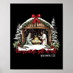 Das größte Geschenk von allen Jesus Baby Christlic Poster