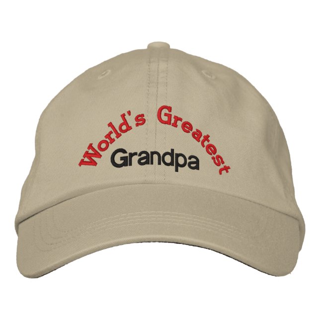 Das größte Großvater der Welt Bestickte Kappe (Vorderseite)