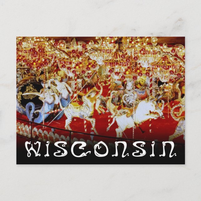 Das größte Karussell der Welt, Wisconsin Postkarte (Vorderseite)