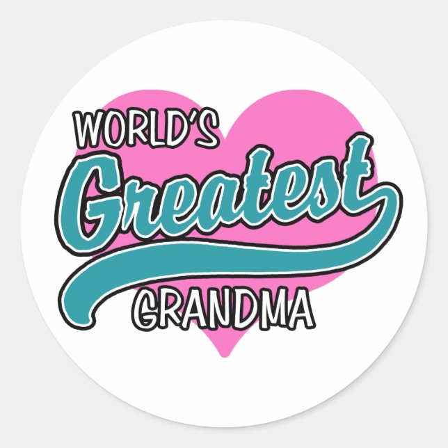 Das größte Oma der Welt Runder Aufkleber (Vorderseite)