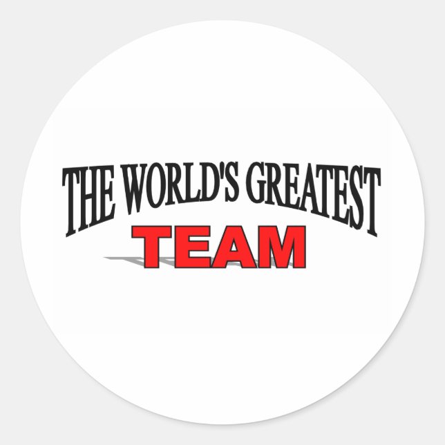 Das größte Team der Welt Runder Aufkleber (Vorderseite)