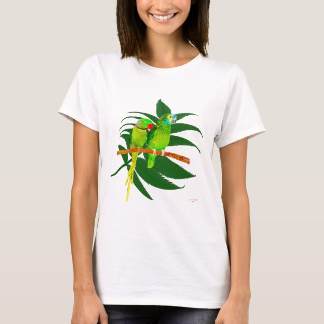 Das Grün plappert Kleid nach T-Shirt (Vorderseite)