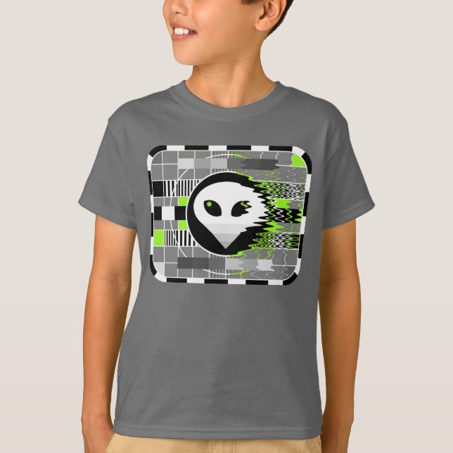 Das grundlegende Grau des alien FernsehT - T-Shirt (Vorderseite)
