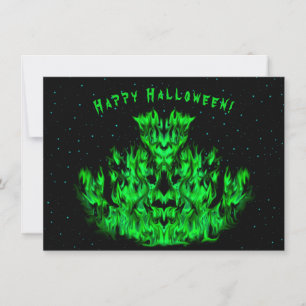 Das grüne Flammenmonster im Sternenhimmel Karte