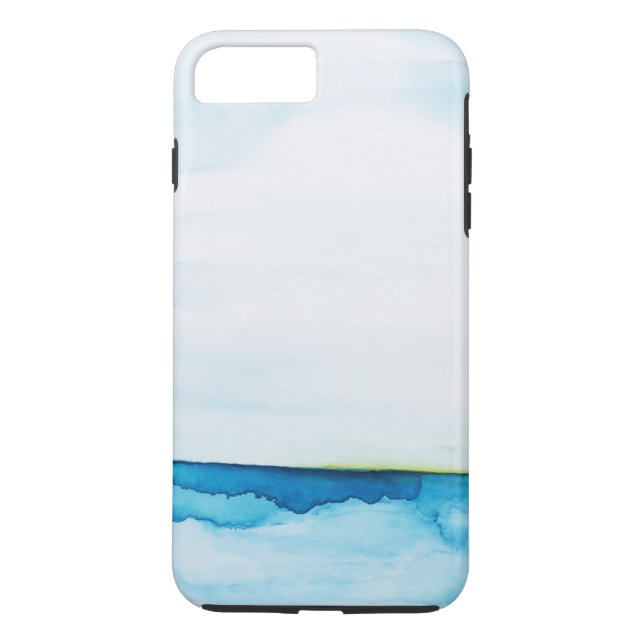 Das grüne grelle Ozean-Aquarell Case-Mate iPhone Hülle (Rückseite)