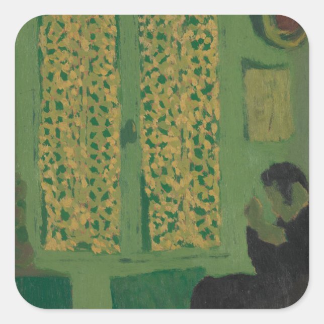 Das grüne Innere Quadratischer Aufkleber (Vorderseite)