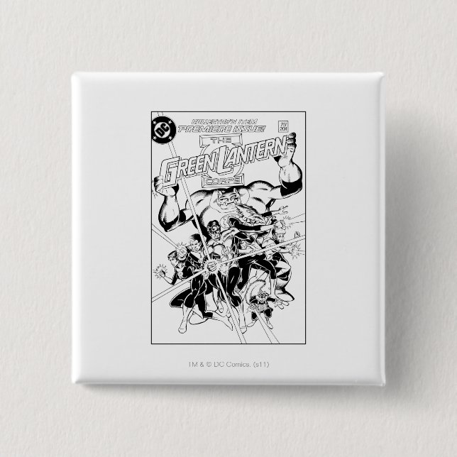 Das grüne Laternen-Korps, Schwarzweiss Button (Vorderseite)