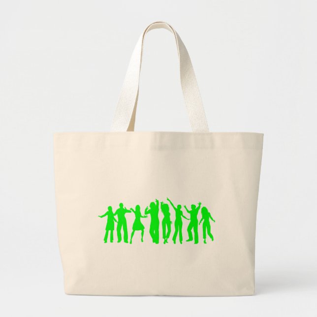 Das grüne Party Jumbo Stoffbeutel (Vorne)