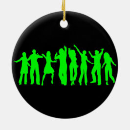 Das grüne Party Keramikornament