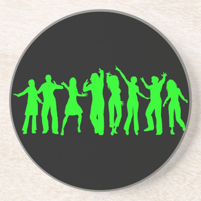 Das grüne Party Sandstein Untersetzer (Vorne)