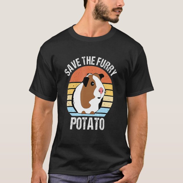 Das Guinea-Schweinefleisch von Furry Potato gerett T-Shirt (Vorderseite)