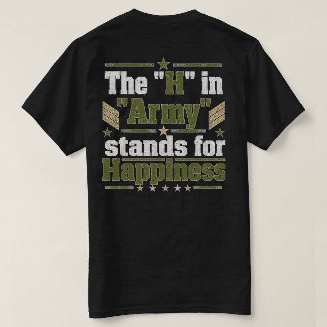 Das H in Armee T-Shirt (Design Rückseite)