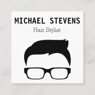 Das Haar-Stylist der einfachen u. hoch Quadratische Visitenkarte