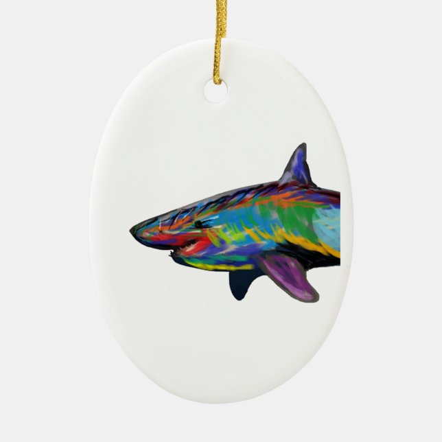 DAS HAIFISCH-SPEKTRUM KERAMIK ORNAMENT (Vorne)