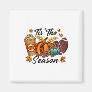 Das Hallowee der Saison Pumpkin and Spice Footbyll Magnet