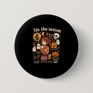 Das Halloween-Anime-Icons-Design der Saison Button