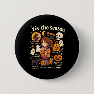 Das Halloween-Anime-Icons-Design der Saison Button