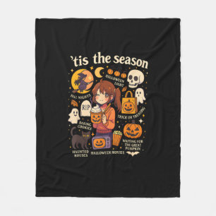 Das Halloween-Anime-Icons-Design der Saison Fleecedecke