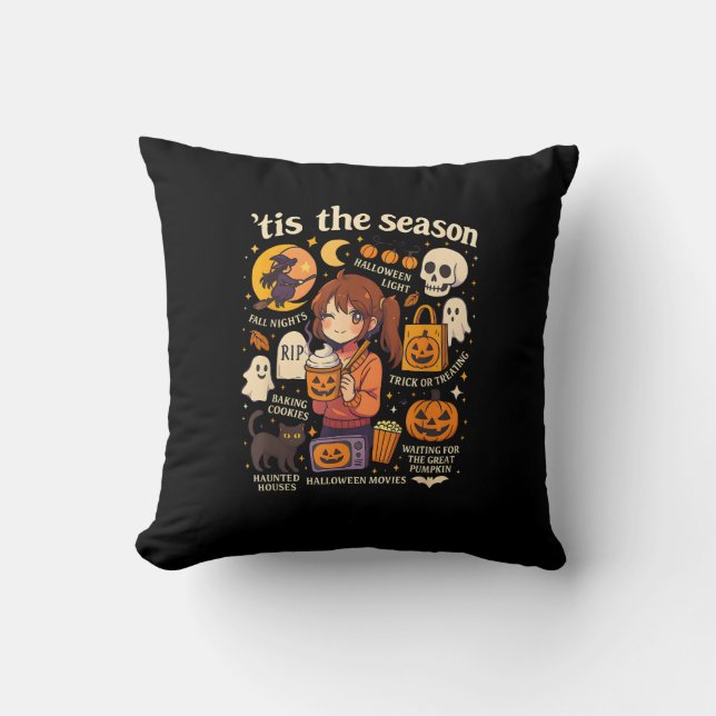 Das Halloween-Anime-Icons-Design der Saison Kissen (Vorderseite)