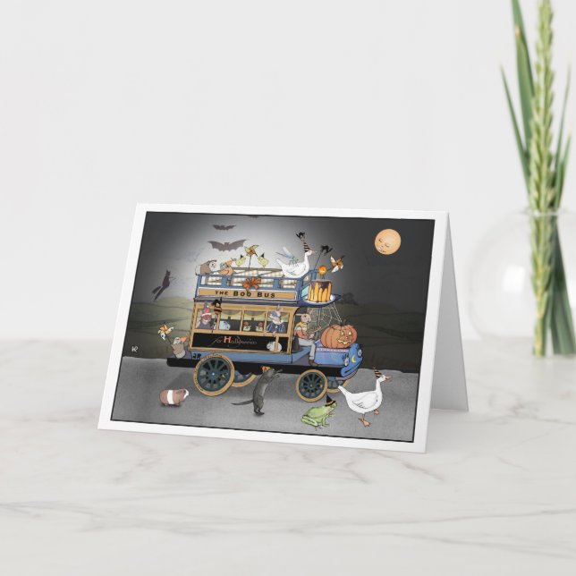 Das Halloween Boo! Bus Karte (Vorderseite)
