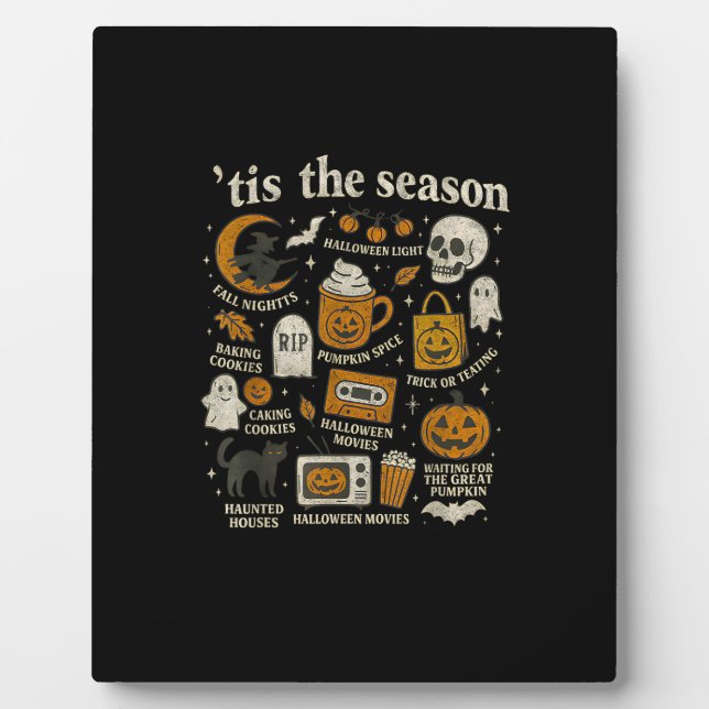 Das Halloween-Icons-Design der Saison Fotoplatte (Vorderseite)