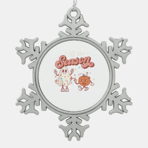 Das Halloween-Party der Saison Retro ist lustig gr Schneeflocken Zinn-Ornament