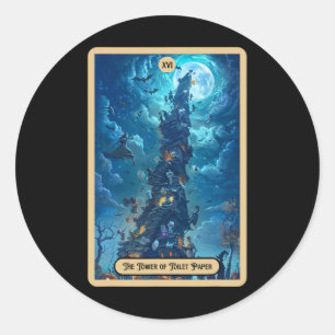 Das Halloween-Tarot des Toilettenpapierturms (der Runder Aufkleber