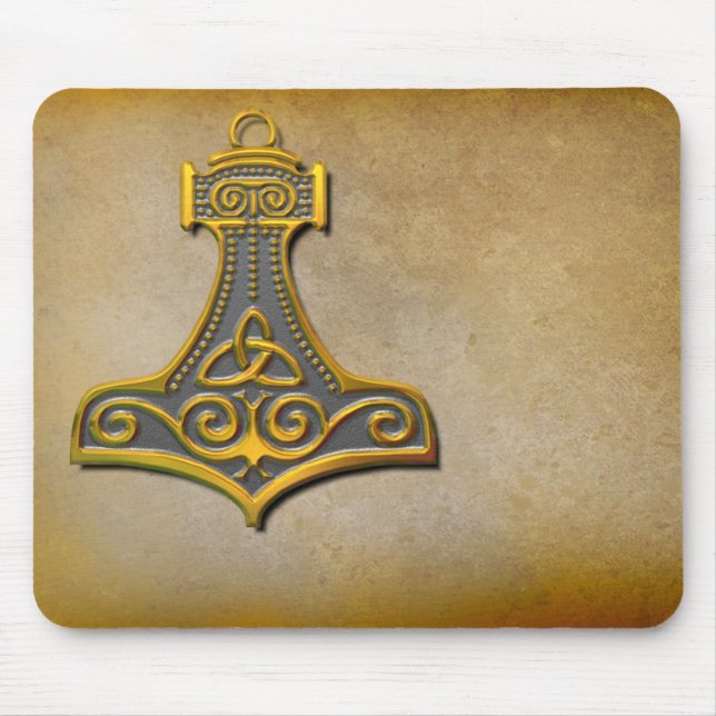 Das Hammer_Gold des Thors Mousepad (Vorne)