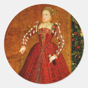 Das Hampden-Portrait von Elizabeth I. von England Runder Aufkleber