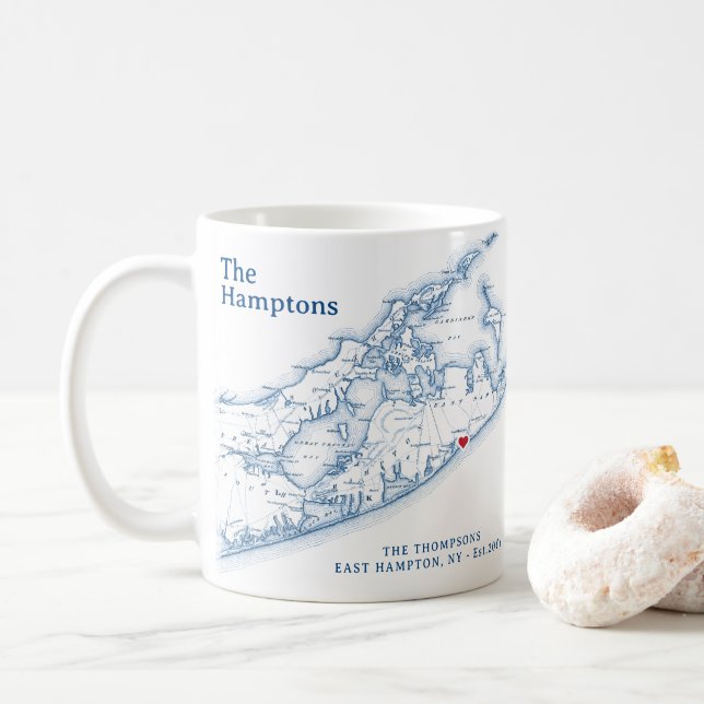 Das Hamptons-NY-Geschenk Kaffeetasse (Mit Donut)