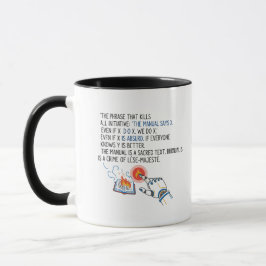 Das Handbuch sagt X Bütohumor Tasse