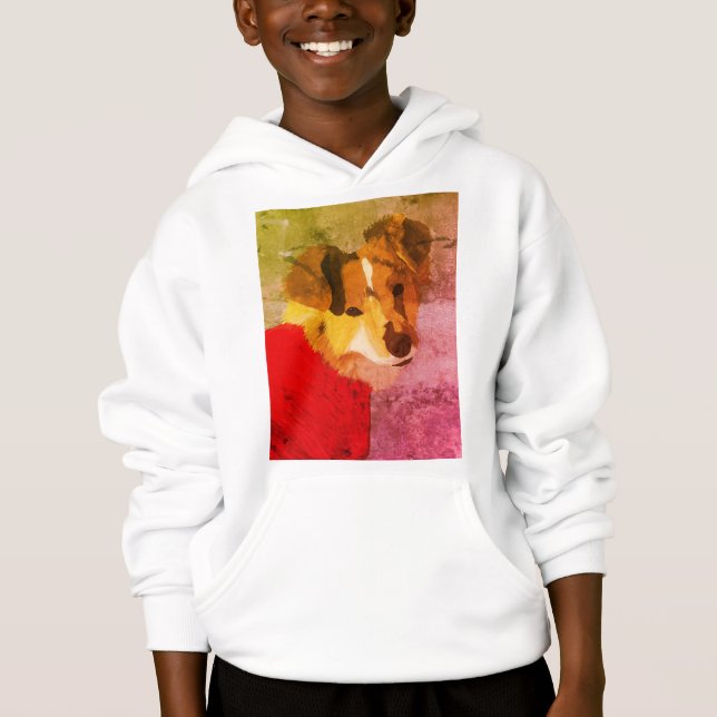 Das Handgemalte Portrait Hoodie (Vorderseite)