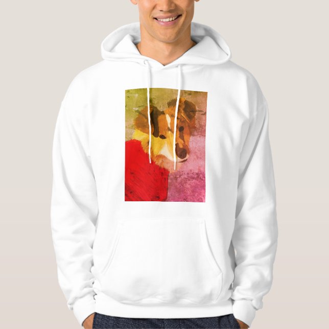 Das Handgemalte Portrait Hoodie (Vorderseite)