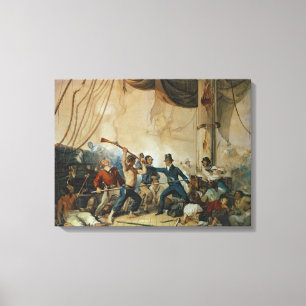 Das Handgemenge an Bord des Chesapeakes, 1813 Leinwanddruck