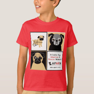 Das Hanes der APARN Rettungs-Mops-Kinder T - Shirt