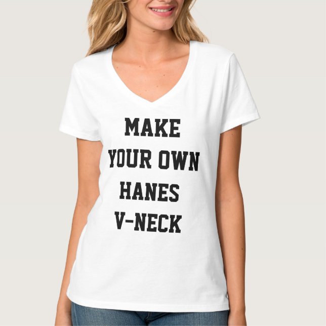 Das HANES V-NECK der kundenspezifischen T-Shirt (Vorderseite)