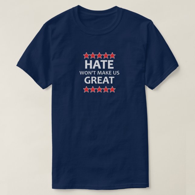 Das Hass wird uns nicht groß machen T-Shirt (Design vorne)