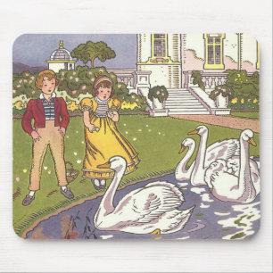 Das hässliche Duckling, die Vintage Märchen von Ha Mousepad