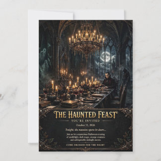 Das Haunted Feast Gothic Mansion Halloween Dinner Einladung