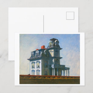 Das Haus am Eisenbahngleis Edward Hopper Postkarte