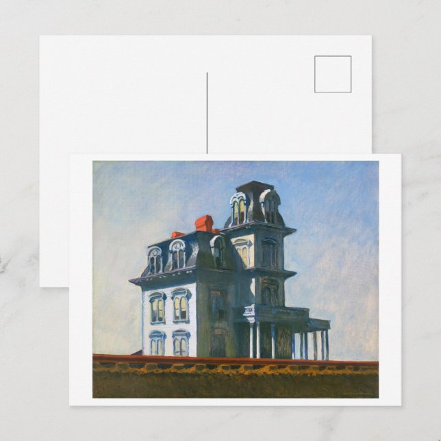 Das Haus an der Eisenbahn | Edward Hopper | Postkarte (Vorne/Hinten)