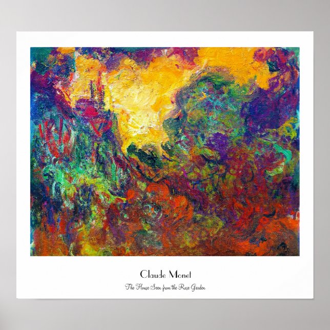 Das Haus aus dem Rose-Garten Claude Monet Poster (Vorne)