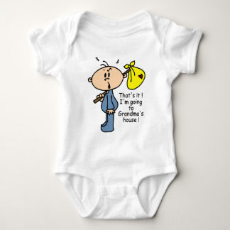 Das Haus-Baby der Großmutter (BLAU) Baby Strampler
