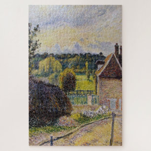 Das Haus Delafolie, Éragny, Sonnenuntergang (1885) Puzzle